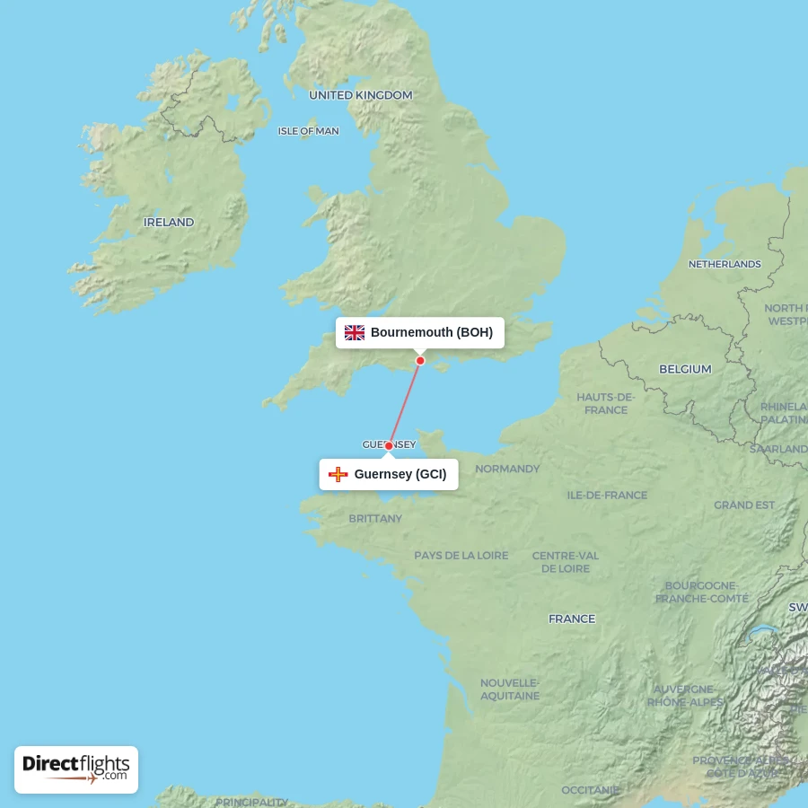BOH - GCI route map