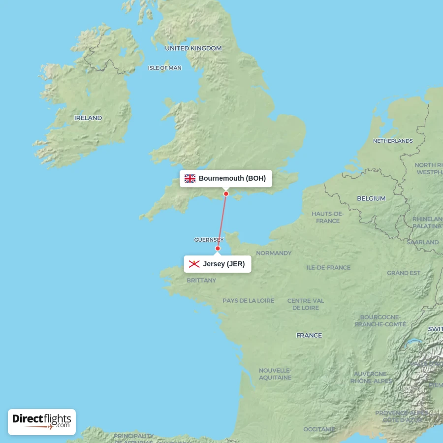 BOH - JER route map