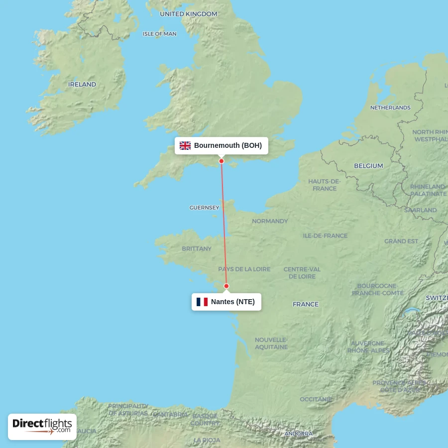 BOH - NTE route map