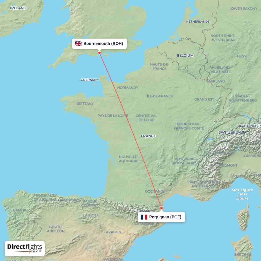 BOH - PGF route map
