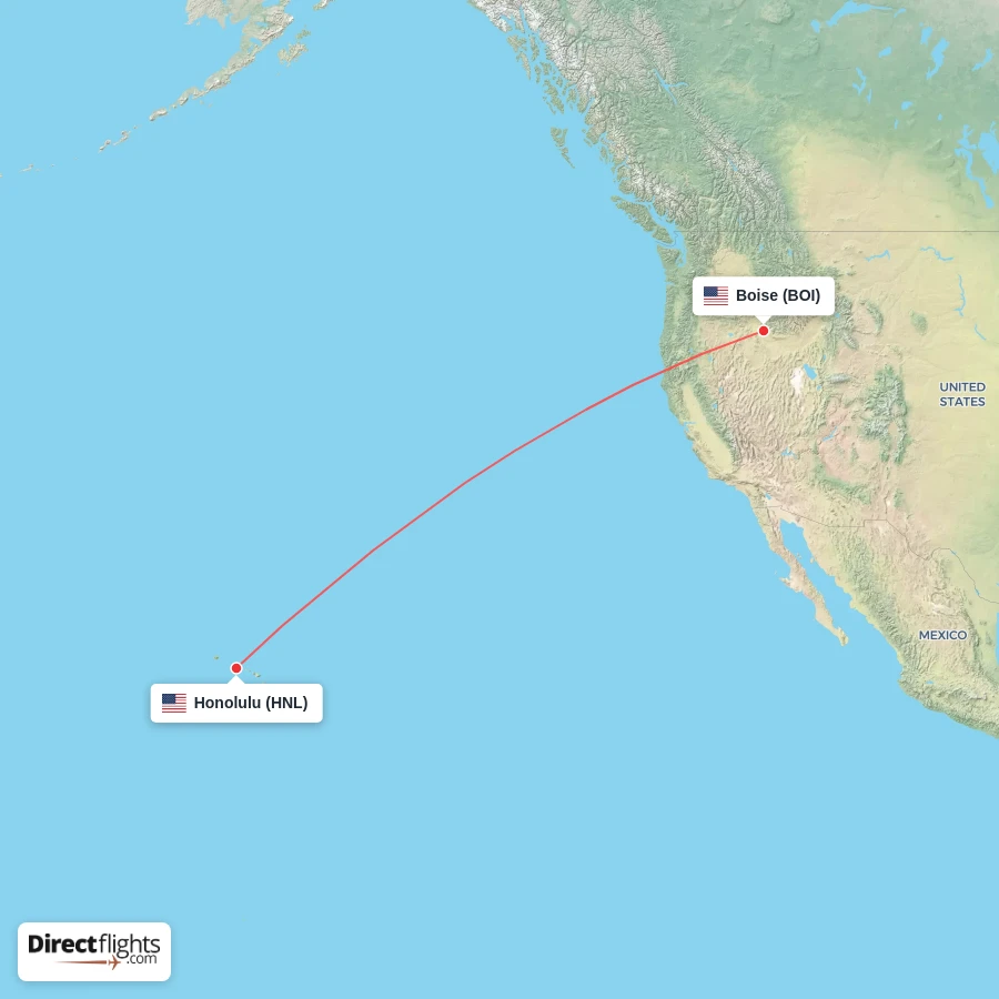 BOI - HNL route map