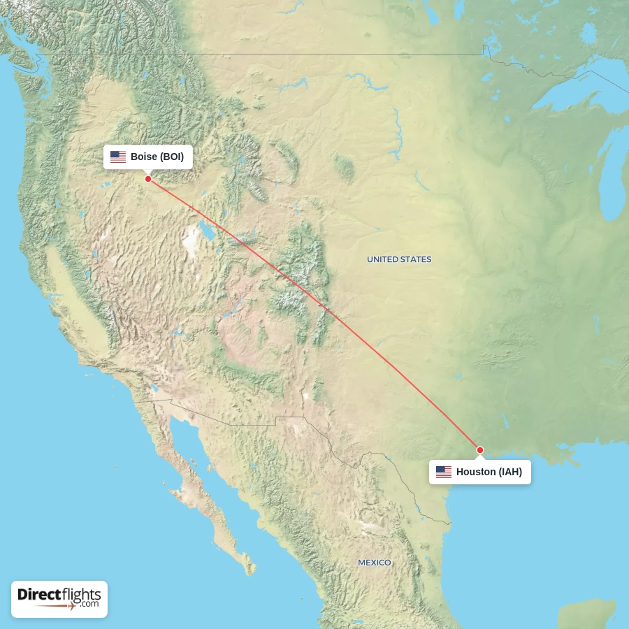 BOI - IAH route map