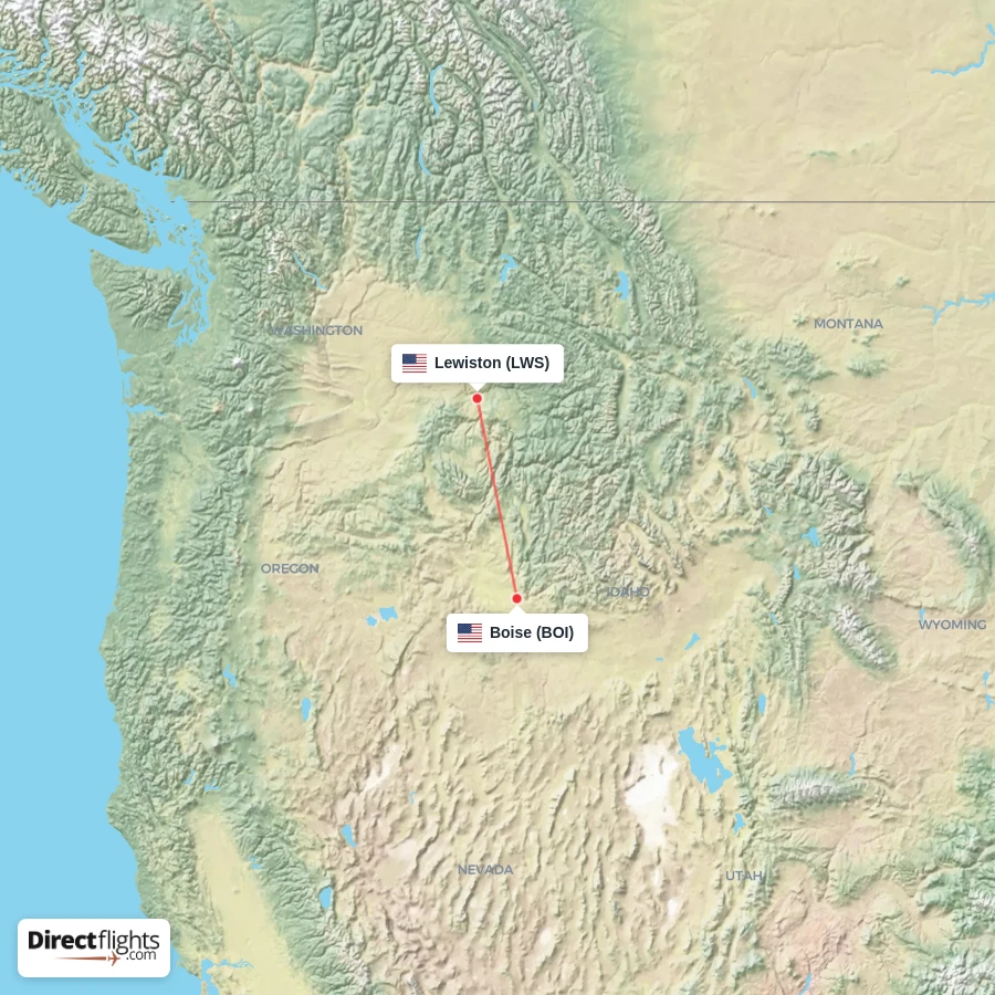 BOI - LWS route map