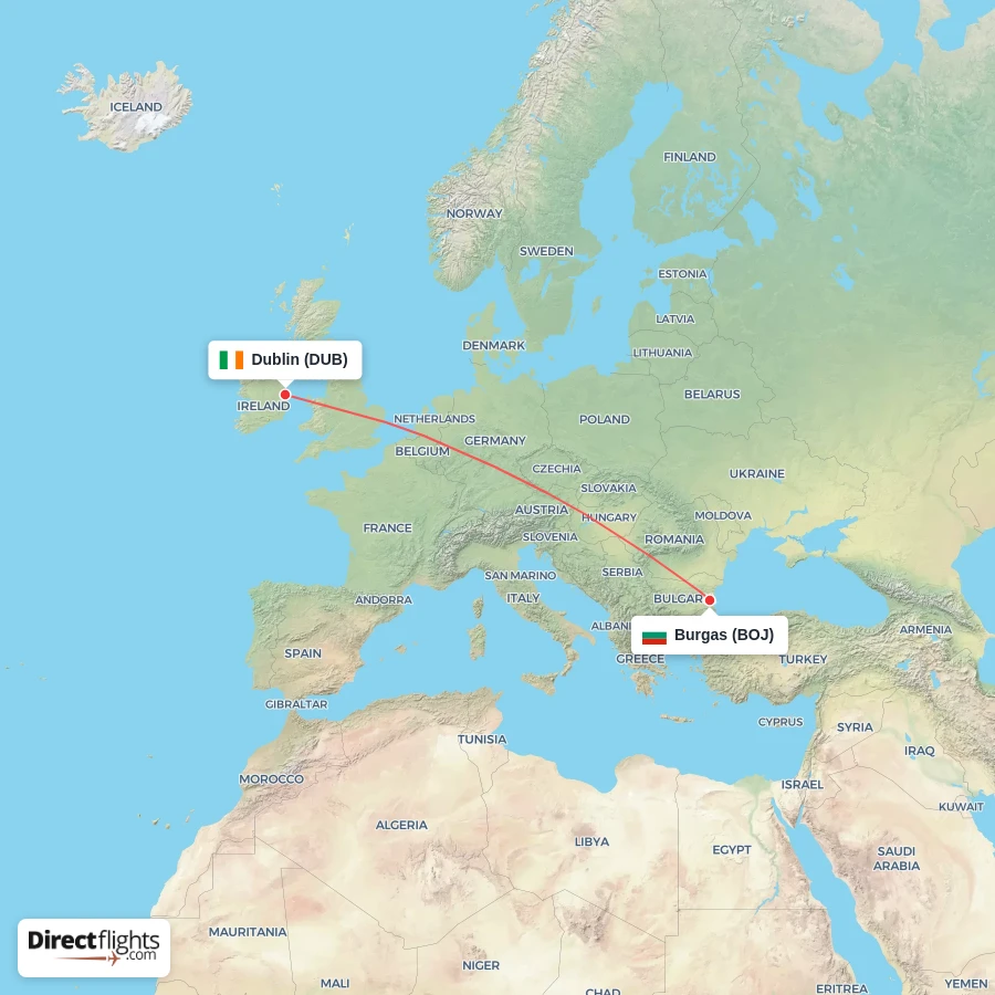 BOJ - DUB route map