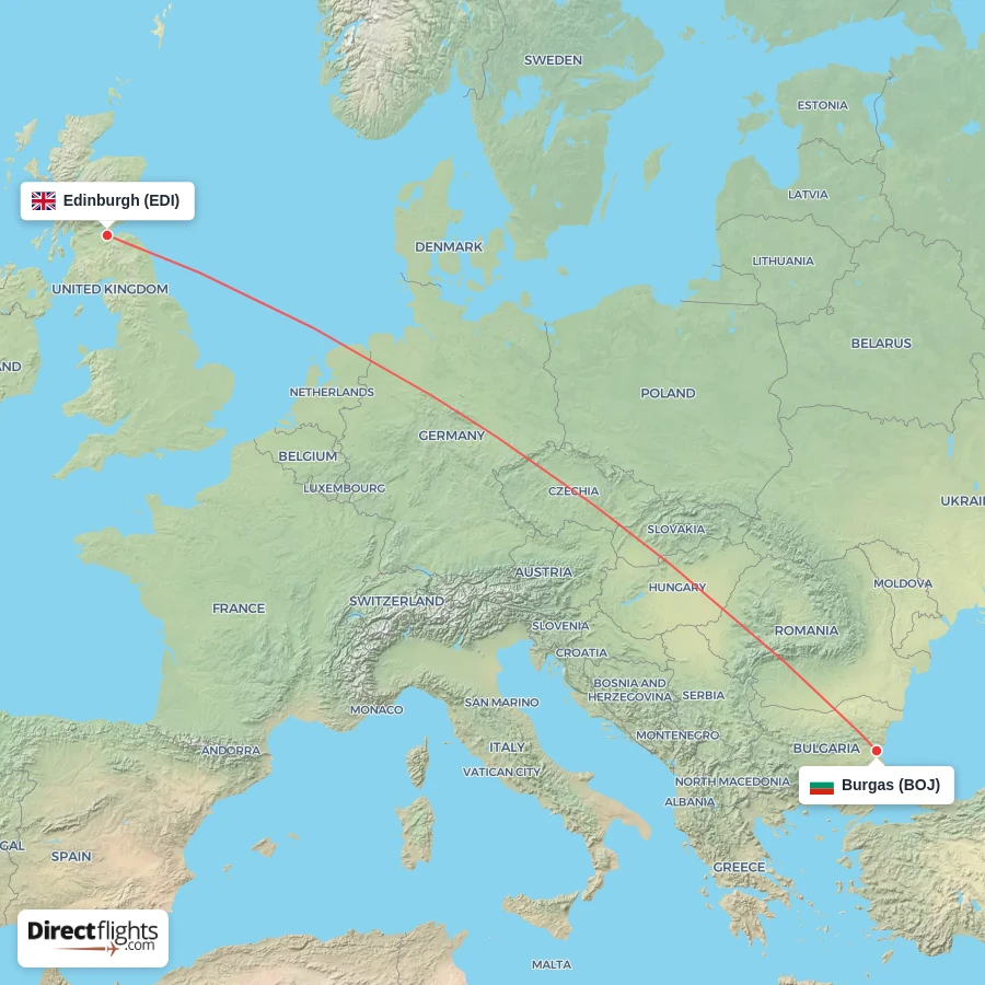 BOJ - EDI route map