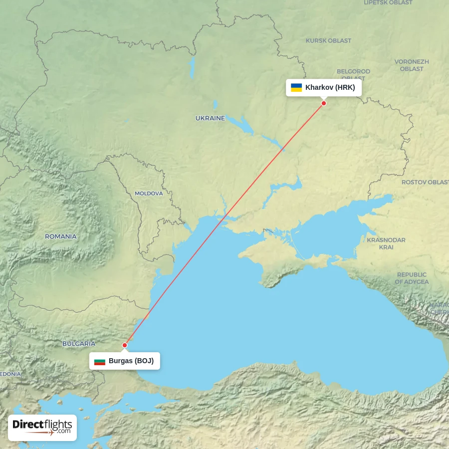 BOJ - HRK route map