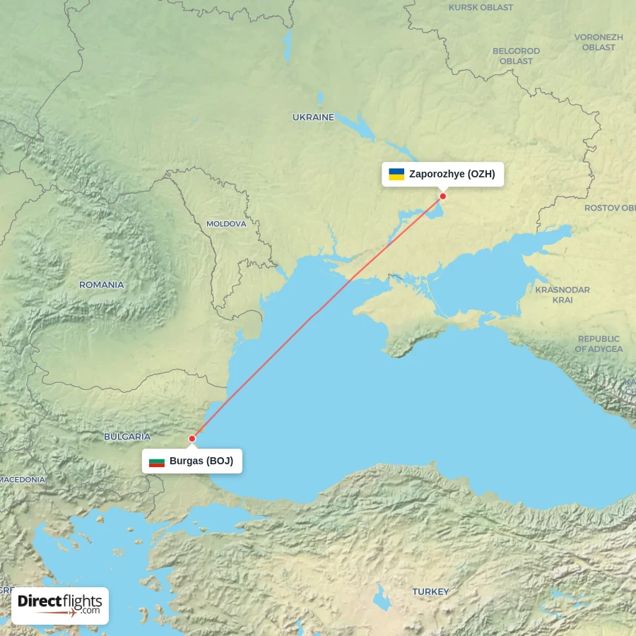 BOJ - OZH route map