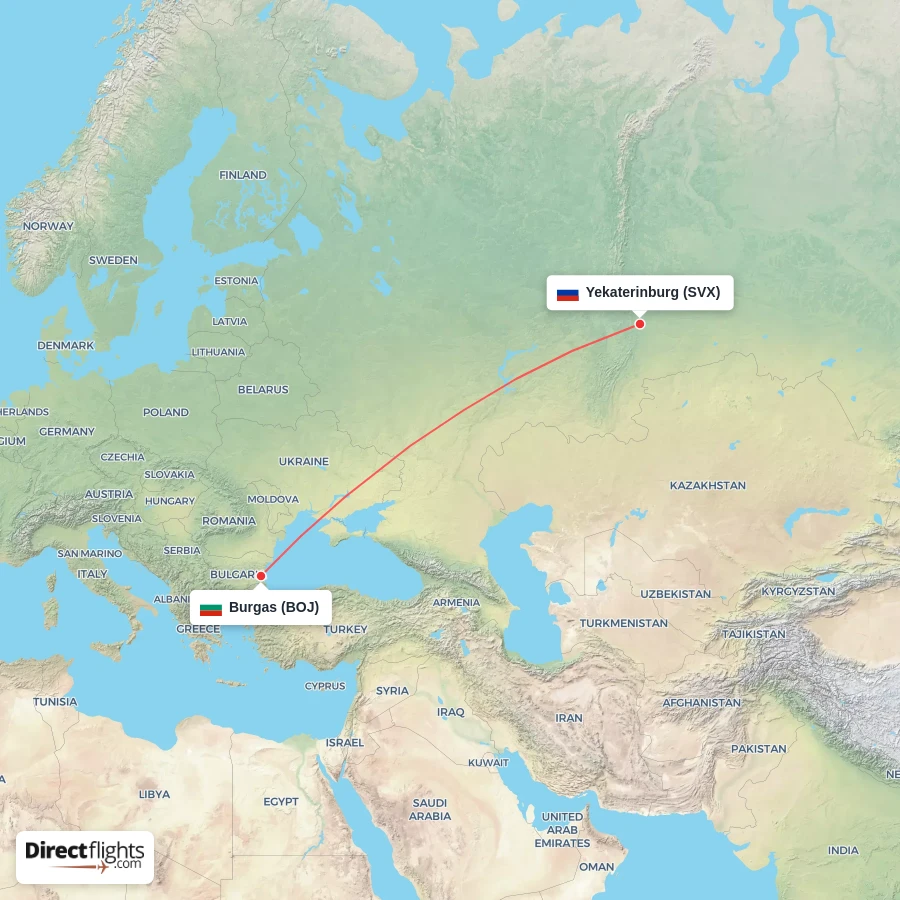 BOJ - SVX route map