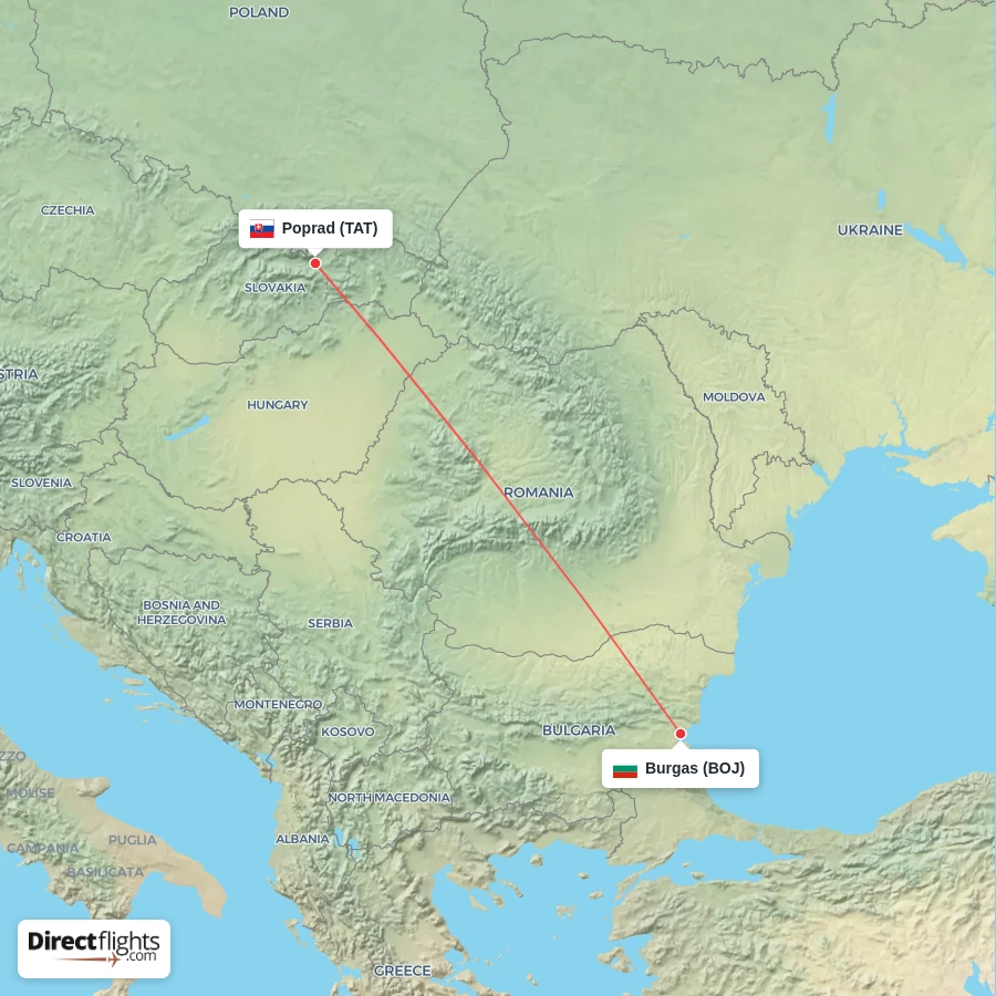 BOJ - TAT route map