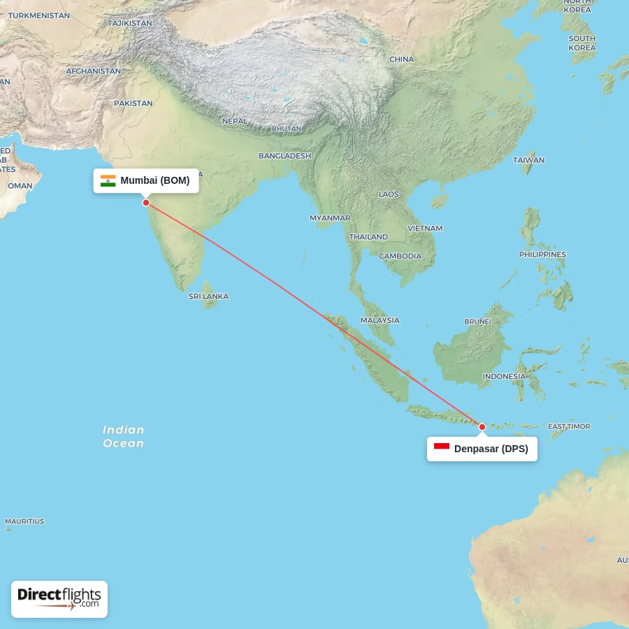 BOM - DPS route map