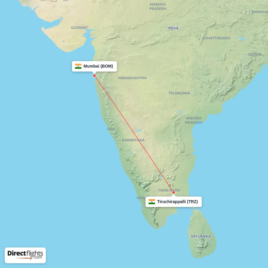 BOM - TRZ route map