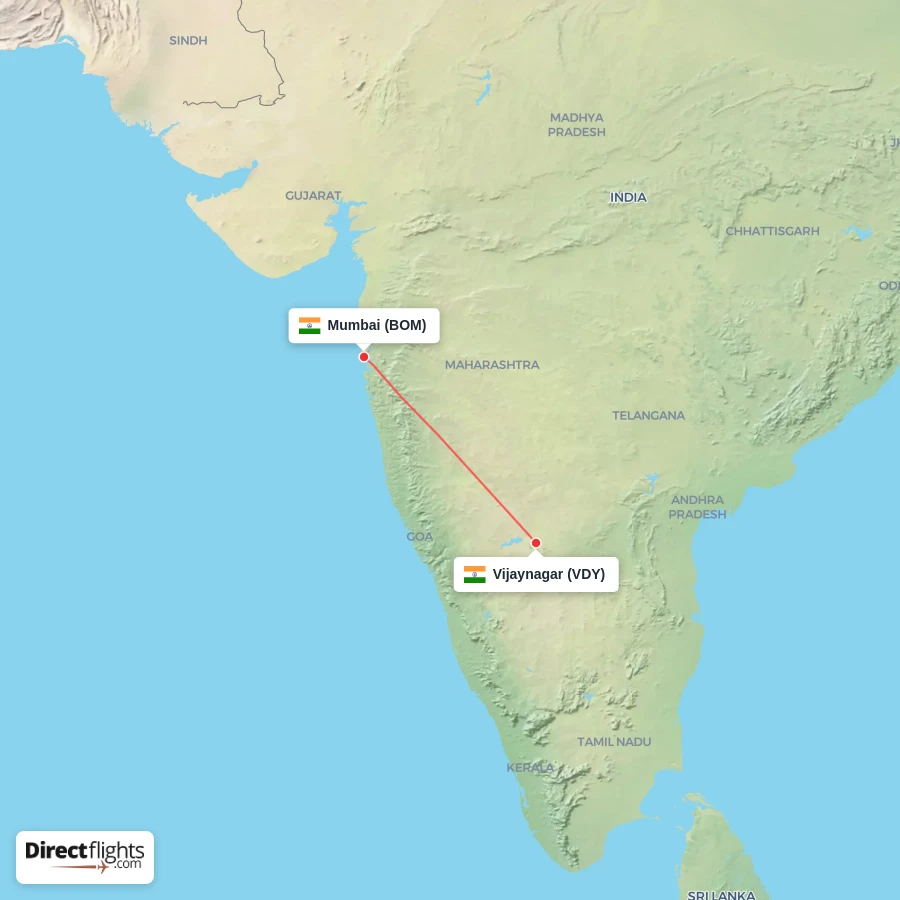BOM - VDY route map