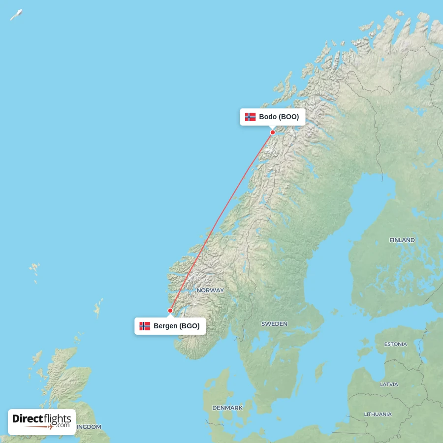 BOO - BGO route map