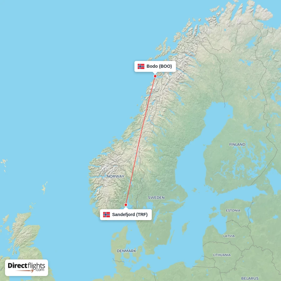 BOO - TRF route map
