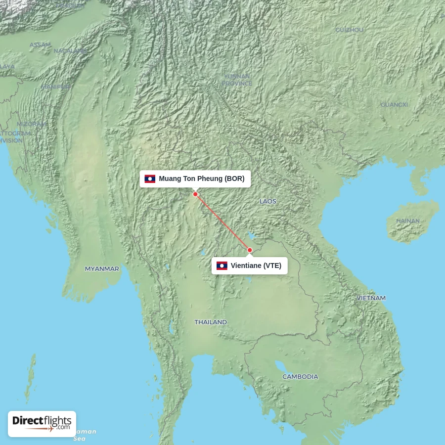 BOR - VTE route map