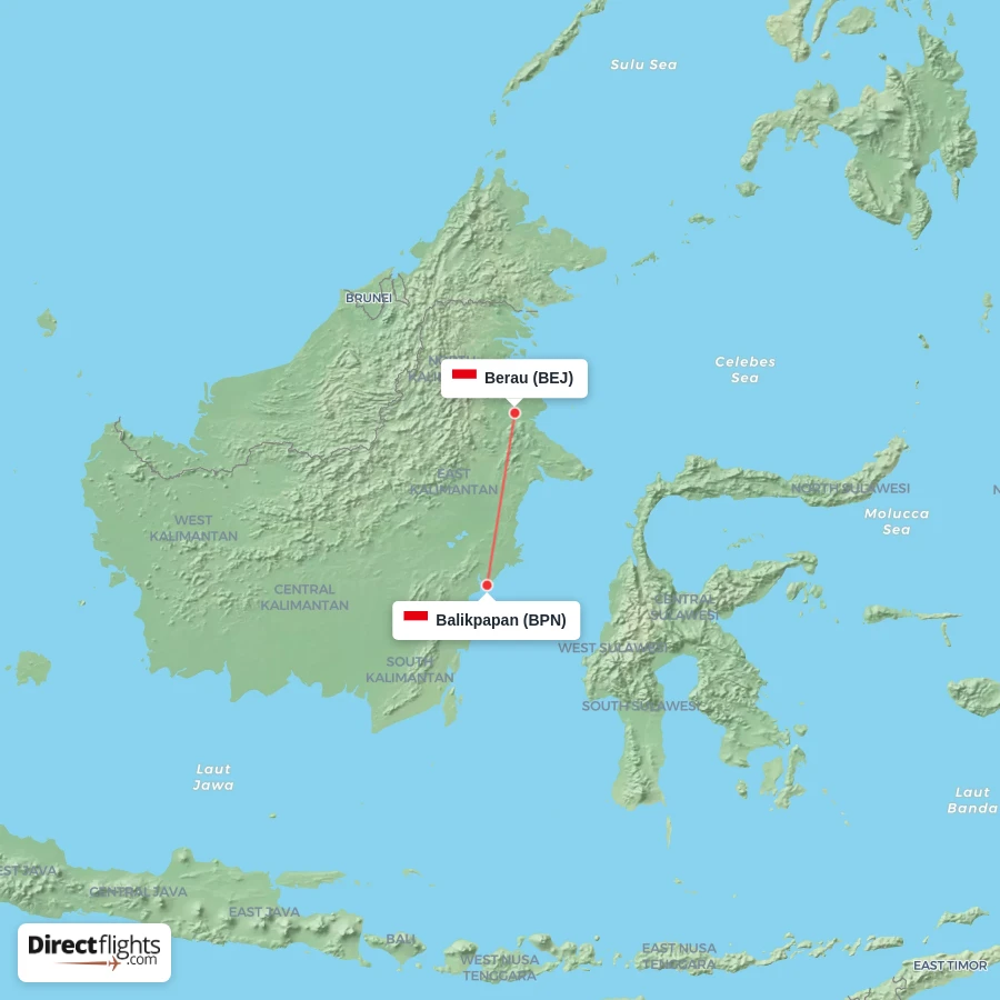 BPN - BEJ route map
