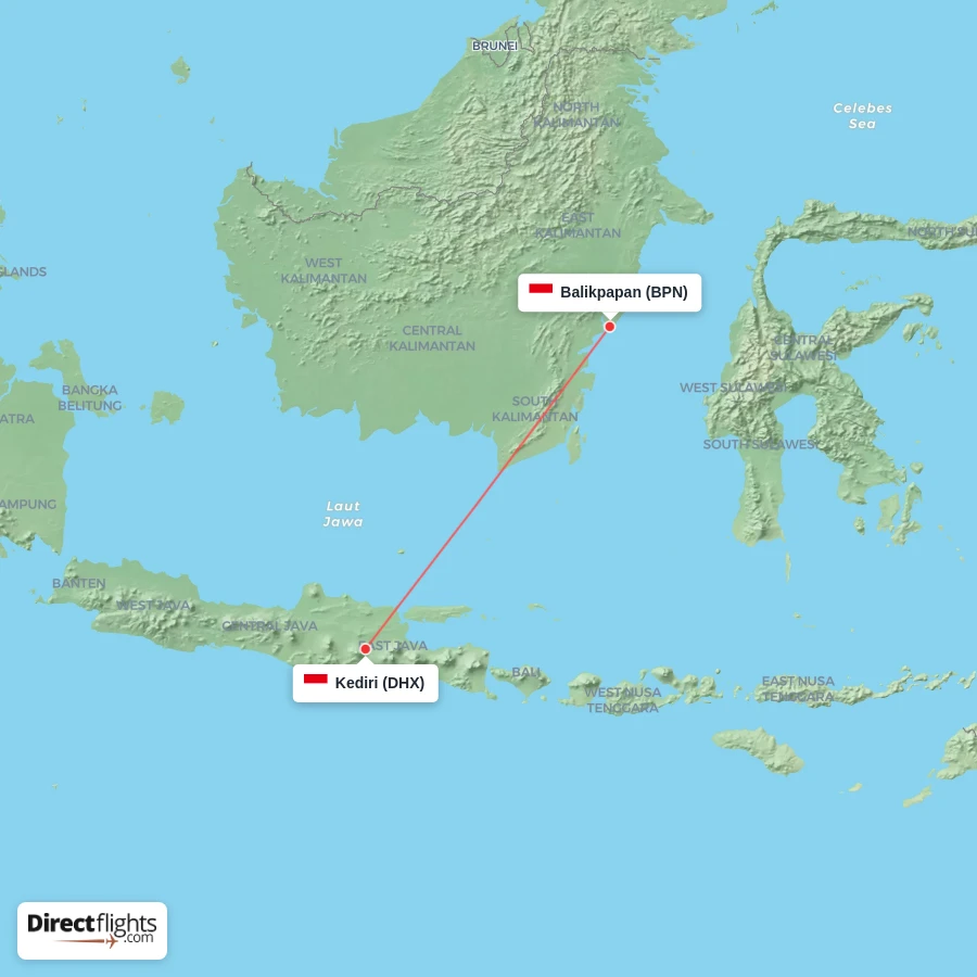 BPN - DHX route map