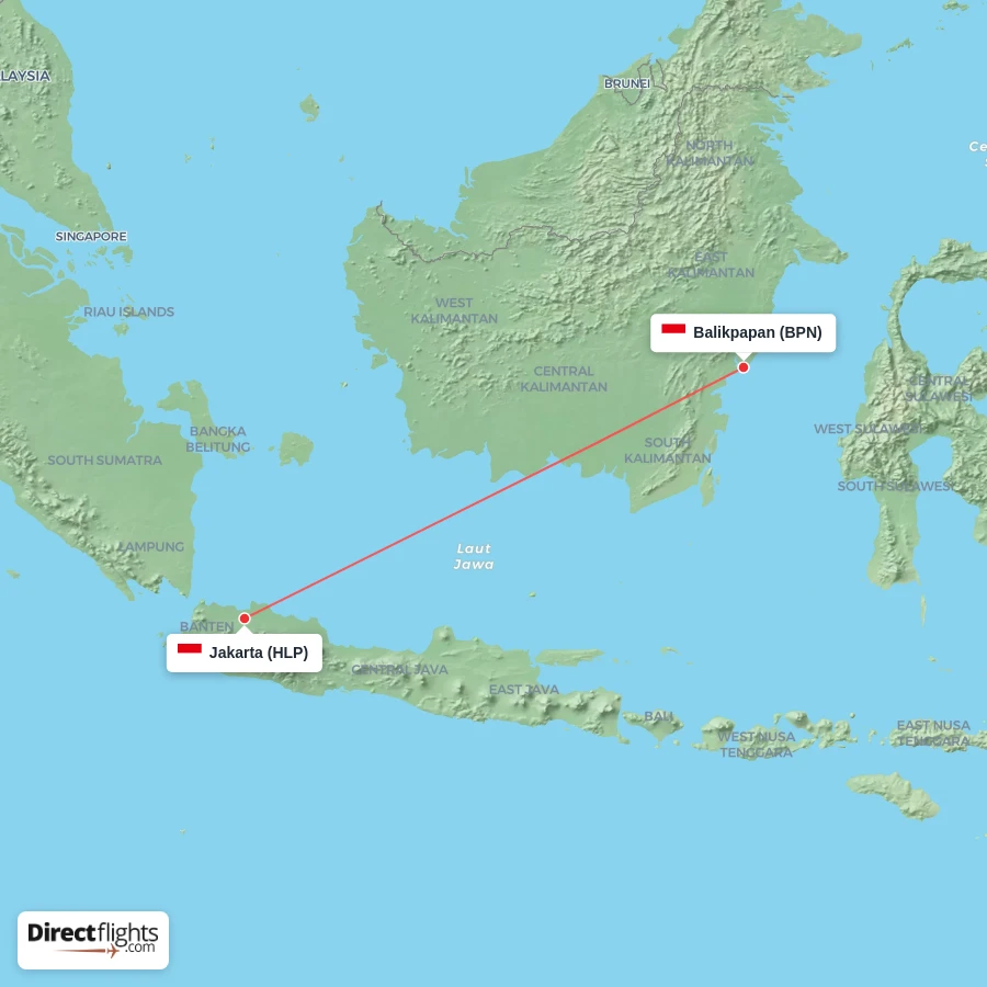 BPN - HLP route map