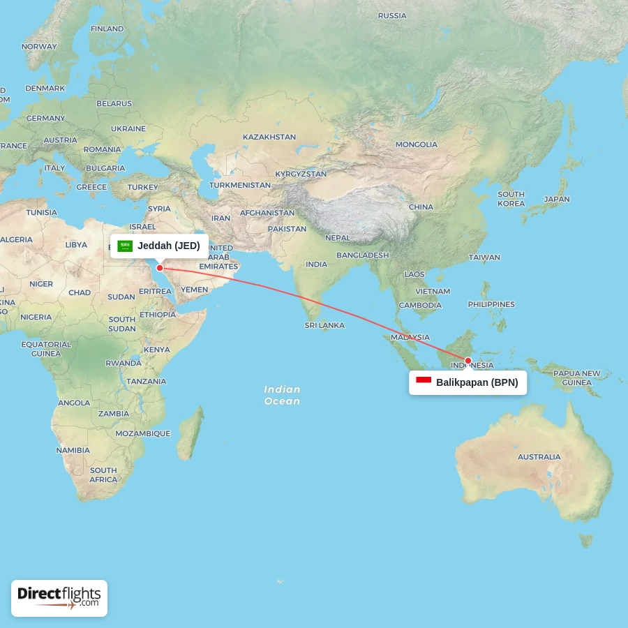 BPN - JED route map