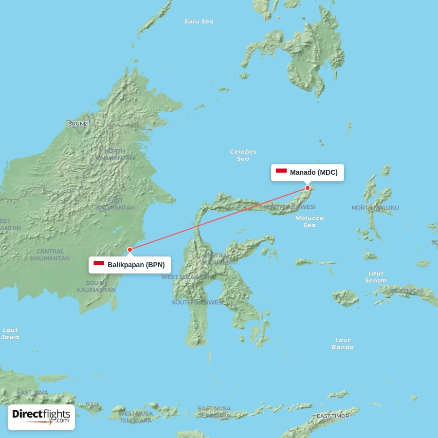 BPN - MDC route map