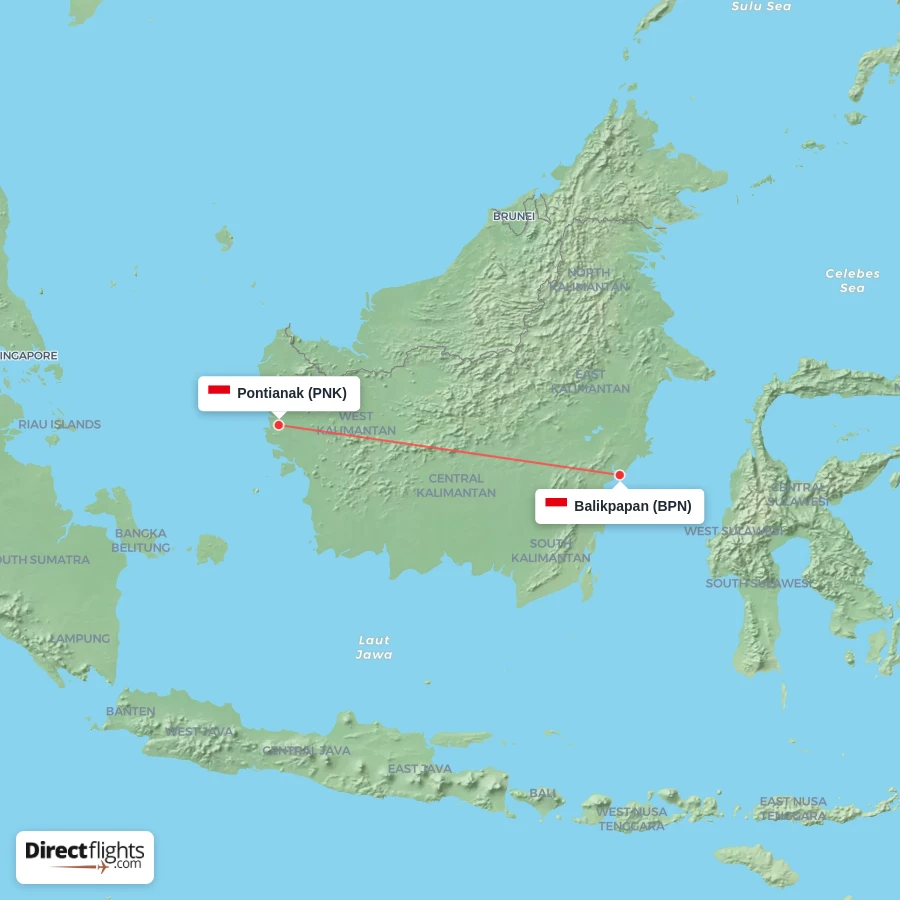 BPN - PNK route map