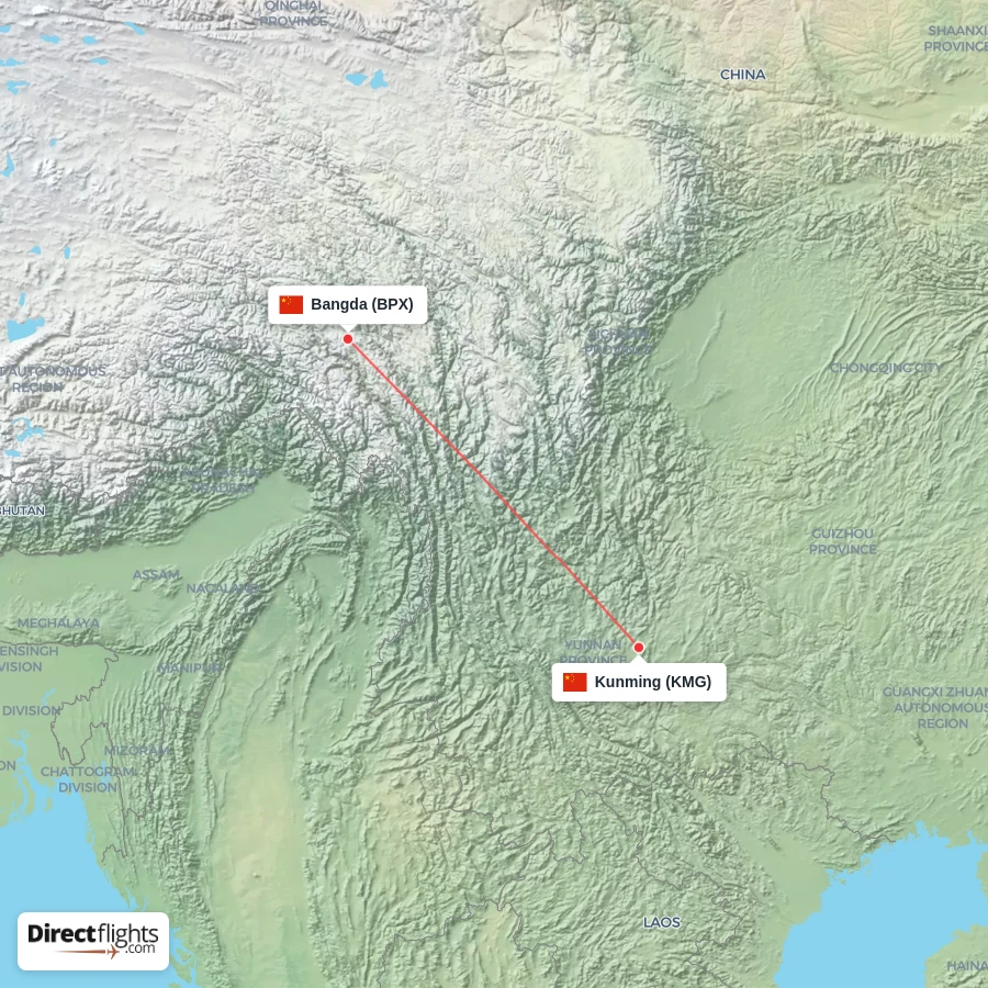BPX - KMG route map