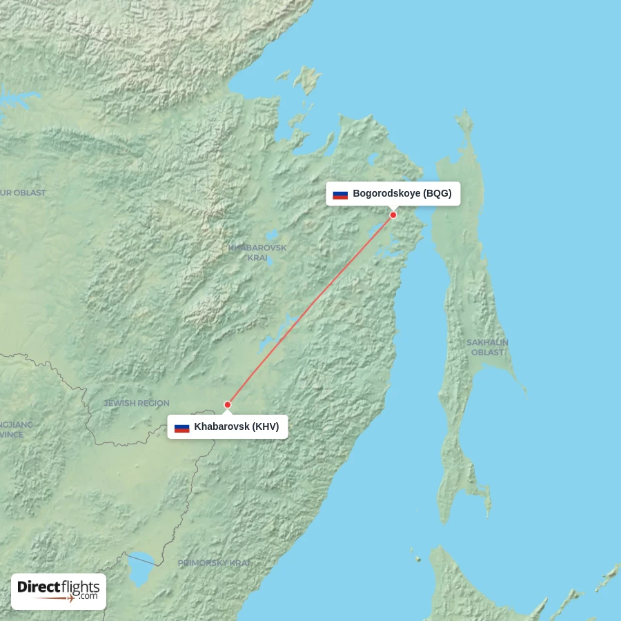 BQG - KHV route map
