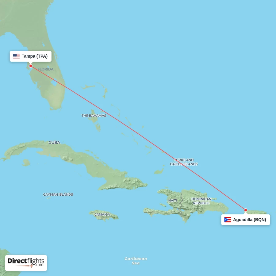 BQN - TPA route map
