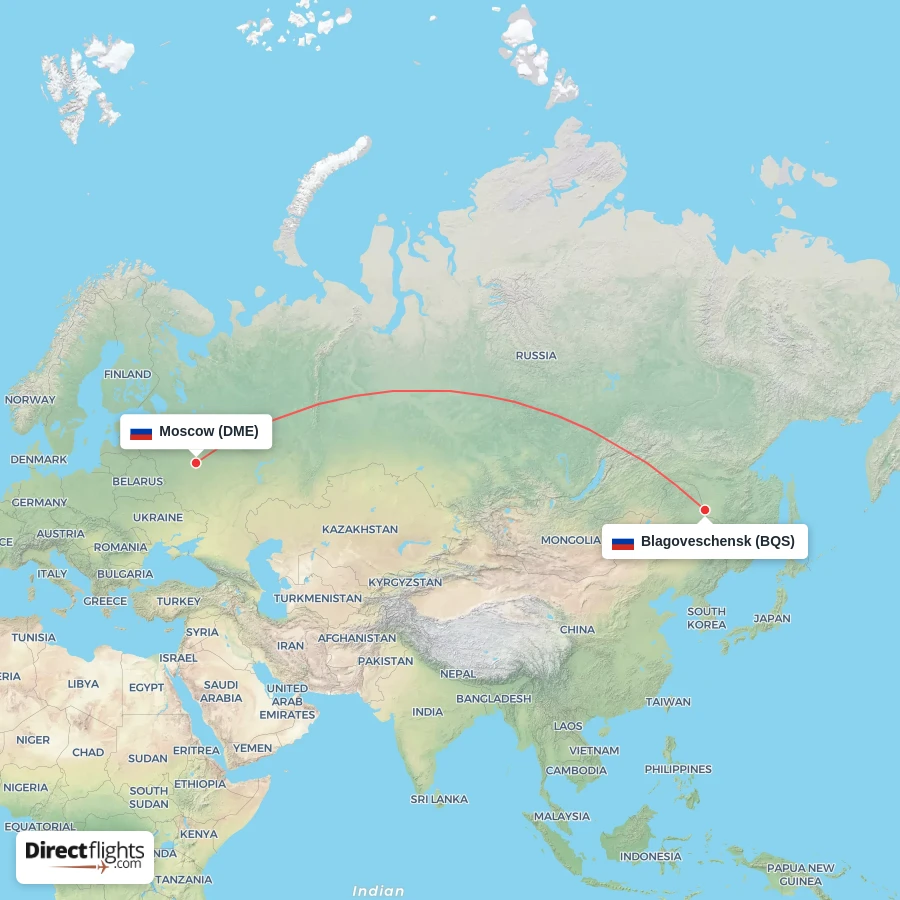 BQS - DME route map