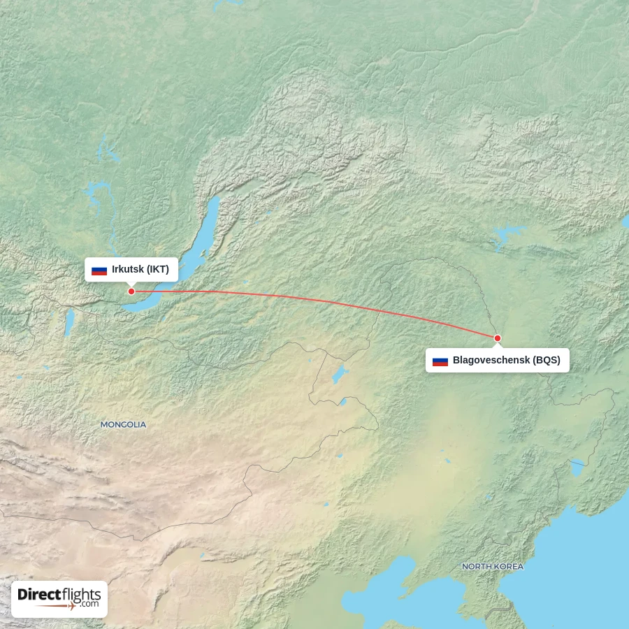 BQS - IKT route map