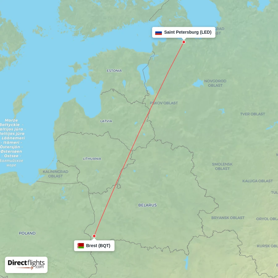 BQT - LED route map