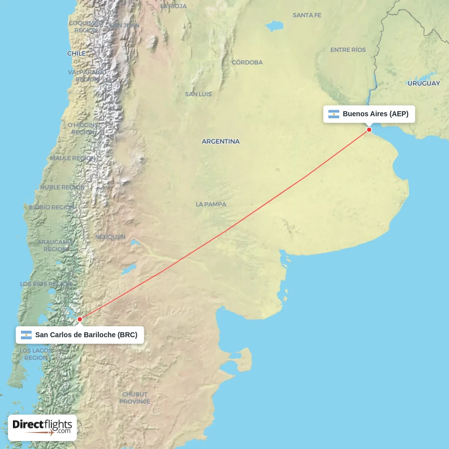 BRC - AEP route map