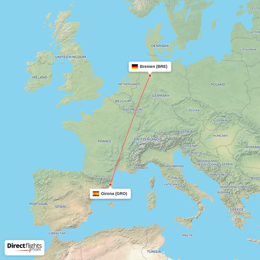 BRE - GRO route map