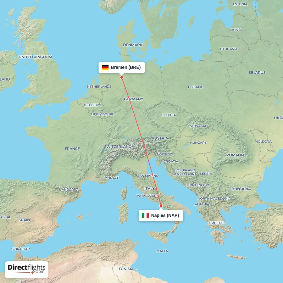 BRE - NAP route map