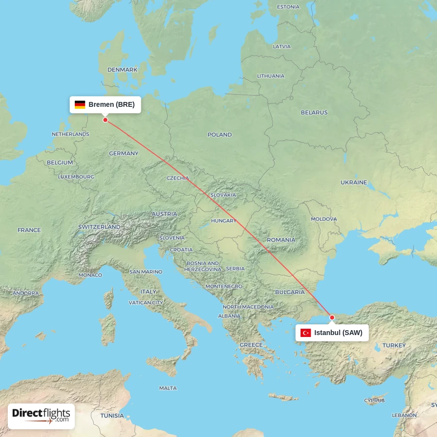 BRE - SAW route map