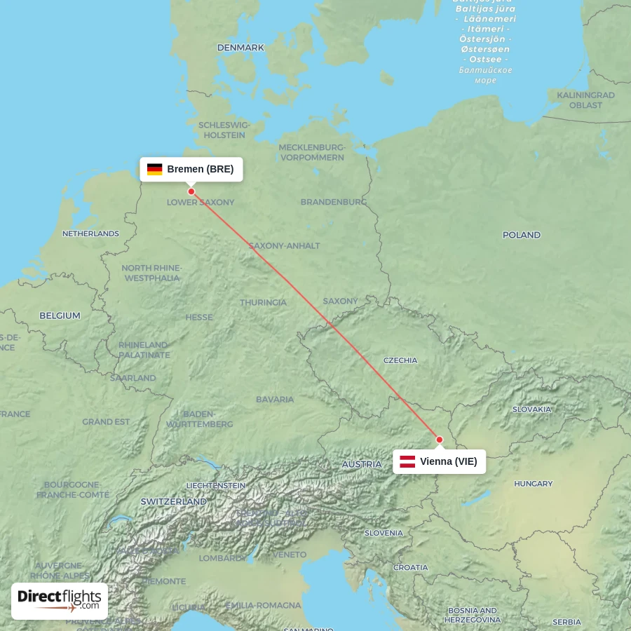 BRE - VIE route map