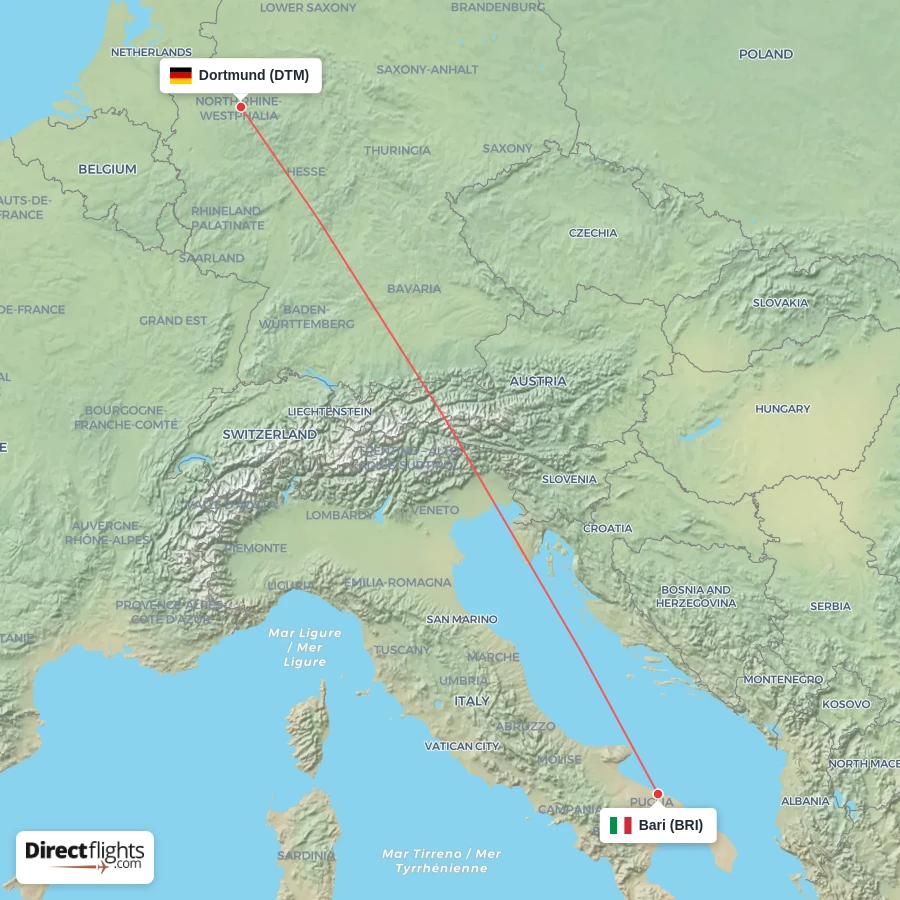 BRI - DTM route map