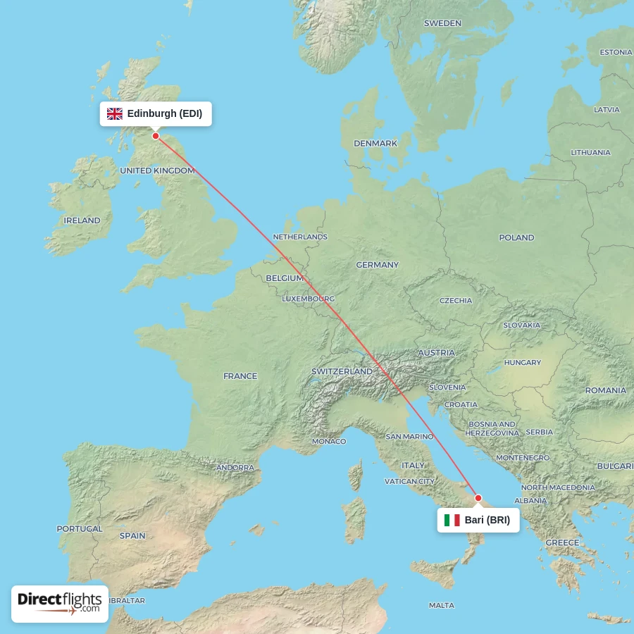 BRI - EDI route map