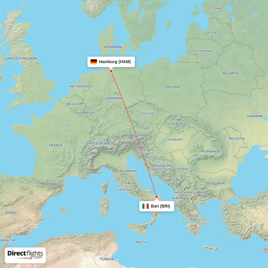 BRI - HAM route map