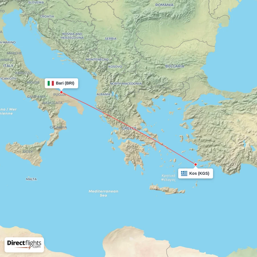 BRI - KGS route map