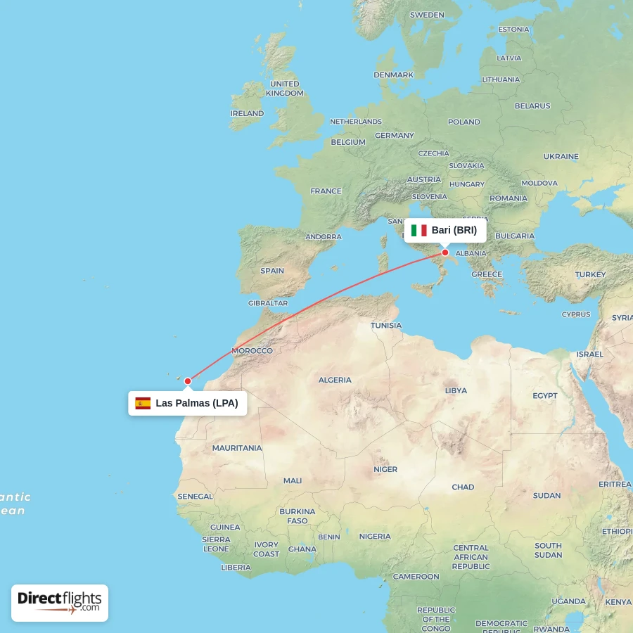 BRI - LPA route map