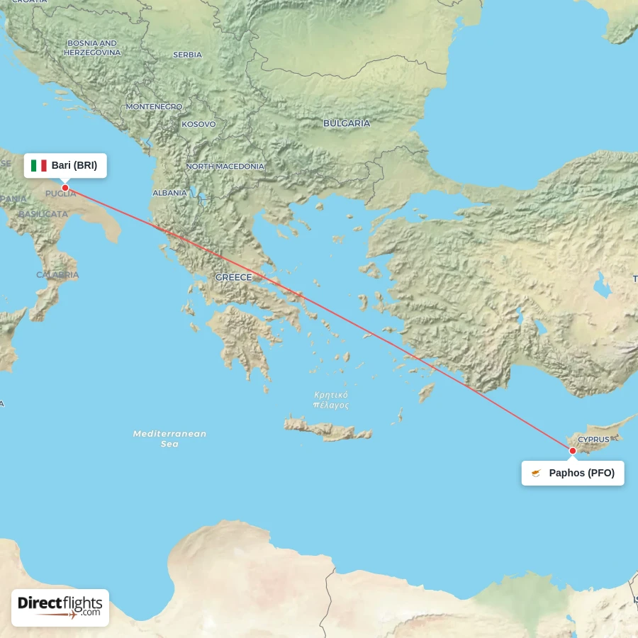 BRI - PFO route map