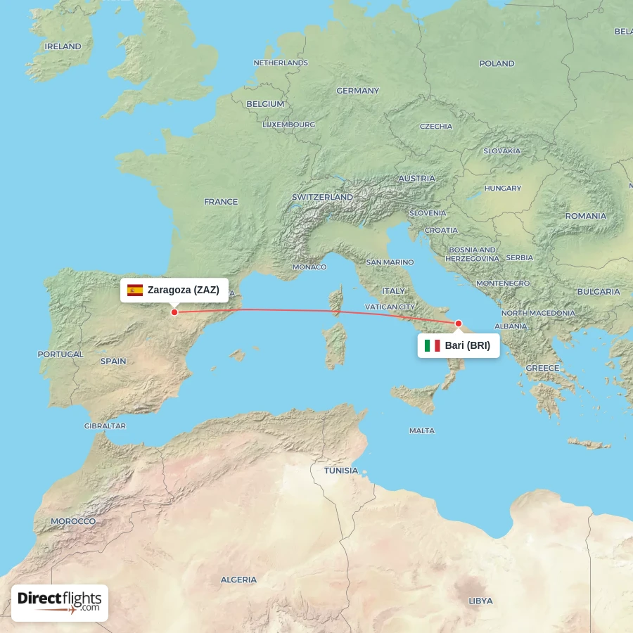 BRI - ZAZ route map