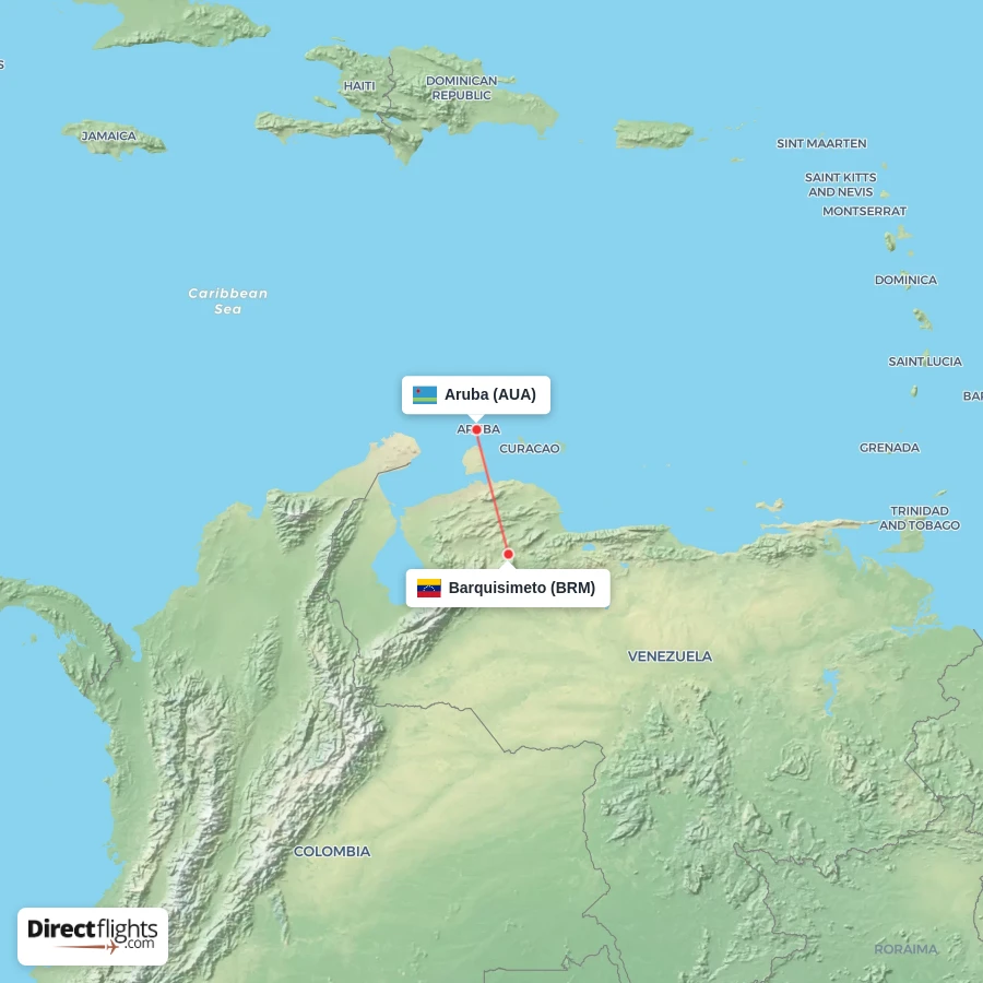 BRM - AUA route map