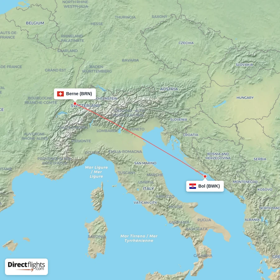 BRN - BWK route map