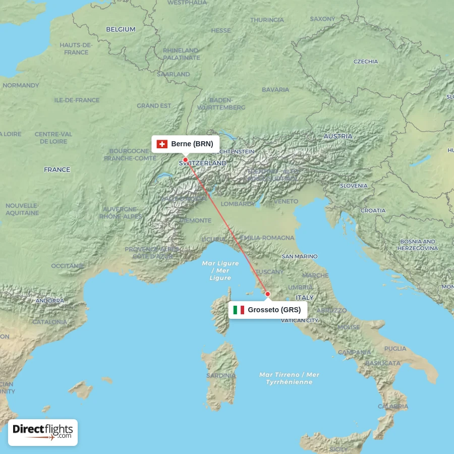 BRN - GRS route map