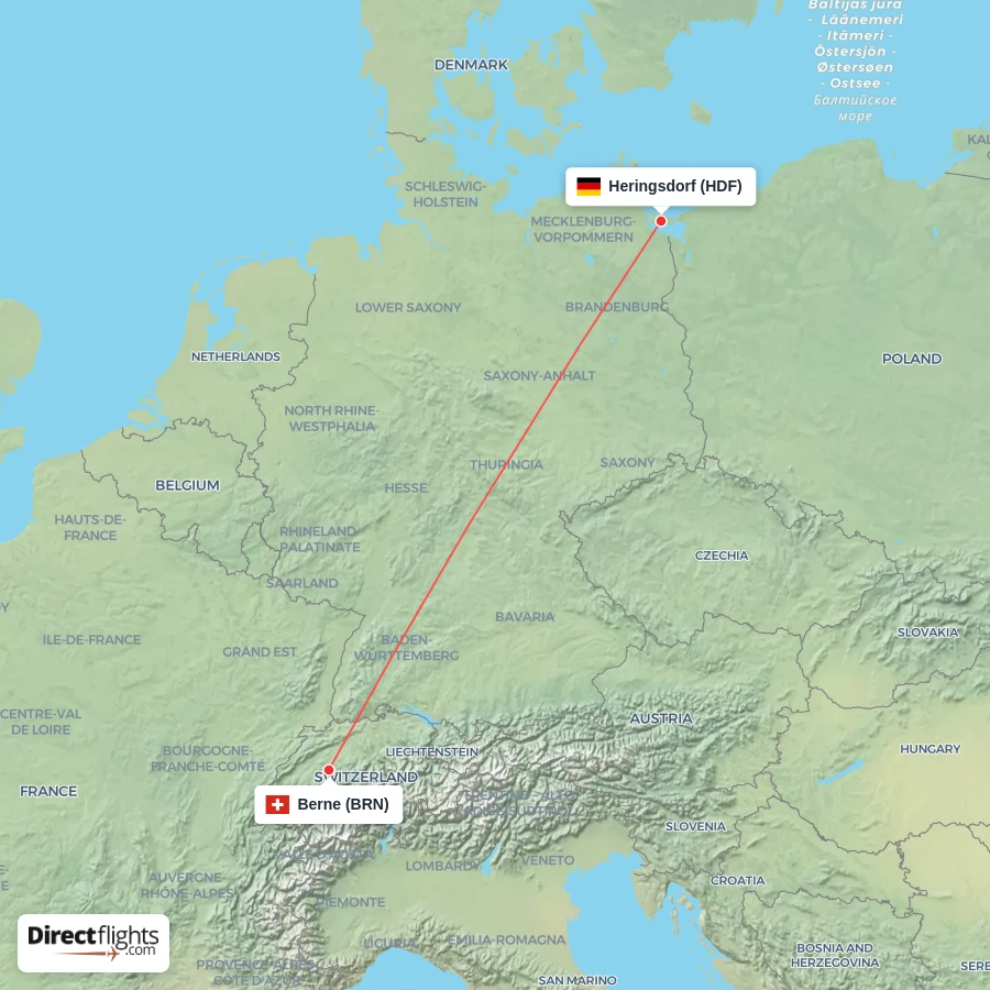 BRN - HDF route map