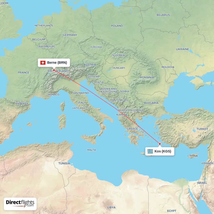 BRN - KGS route map