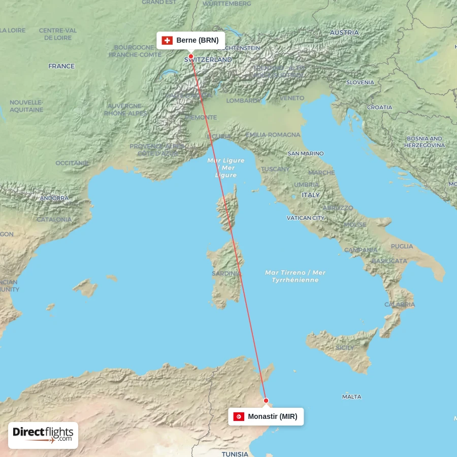 BRN - MIR route map
