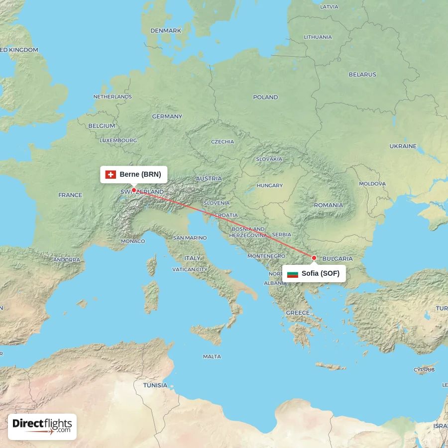 BRN - SOF route map